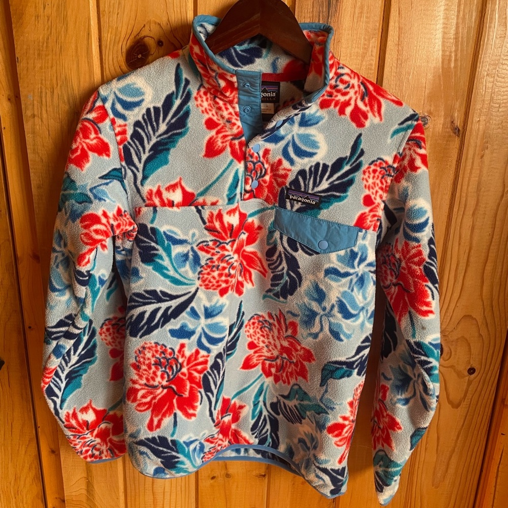Patagonia Multicolor Floral Fleece Pullover